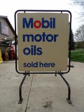 Mobil Motor Oils Sold Here Upright Sign