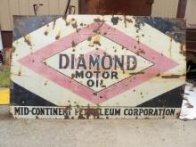 Diamond Motor Oil Porc. Sign