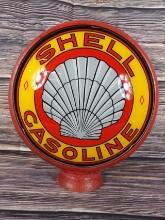 Shell Gasoline Metal Body Gas Pump Globe