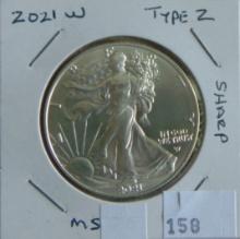 2021 Silver Eagle MS++ Type 2.