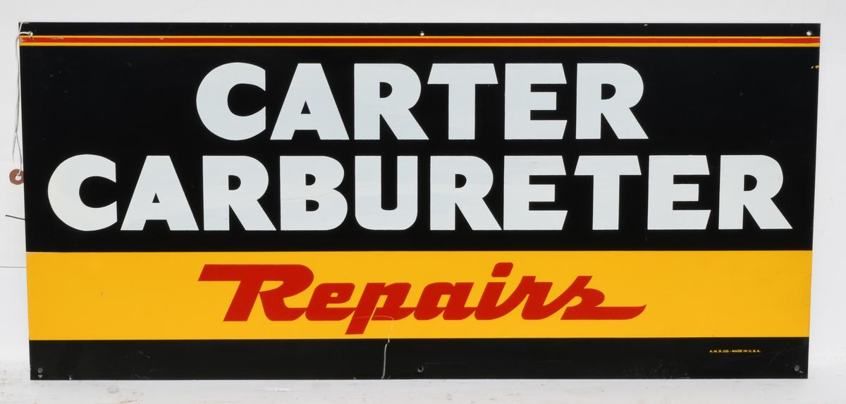 Carter Carbureter Repair Tin Sign