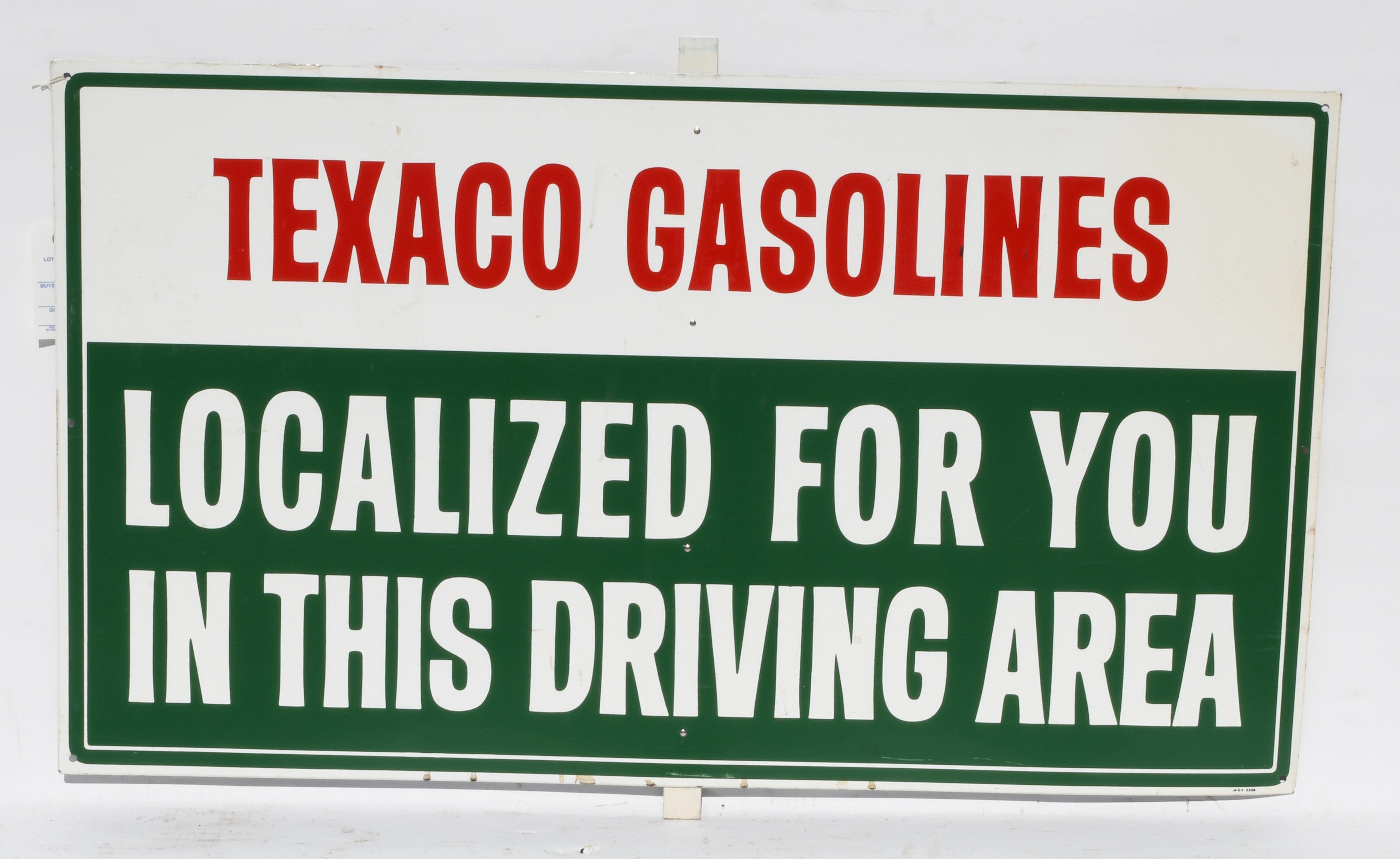 Texaco Gasoline Localized For You Tin Sign