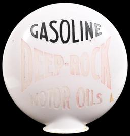 Deep-Rock Gasoline Motor Oil OPE Milk Glass Globe