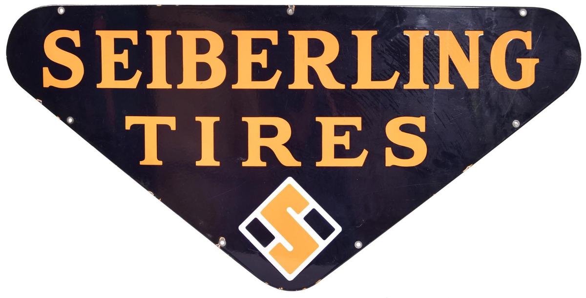 Seiberling Tires w/Logo Porcelain Sign