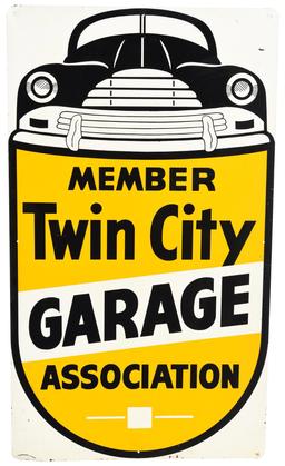 Member Twin City Garage Association w/Logo Metal Sign