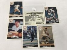 1992 Front Row Set of 5 Whitey Ford #5 of 100, #20751 of 5,000