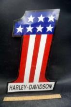 #1 Harley-Davidson Metal Sign