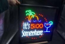 "It'S 5:00 Somewhere" Lighted Sign