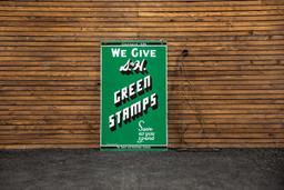 S&H Green Stamps Double-Sided Porcelain Sign with Hanger