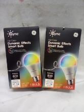 Dynamic Effects Smart LED Bulb. Qty 2. Color & Music Sync.