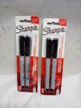Sharpie Extra Fine Tip Markers. Qty 2- 2 Packs.