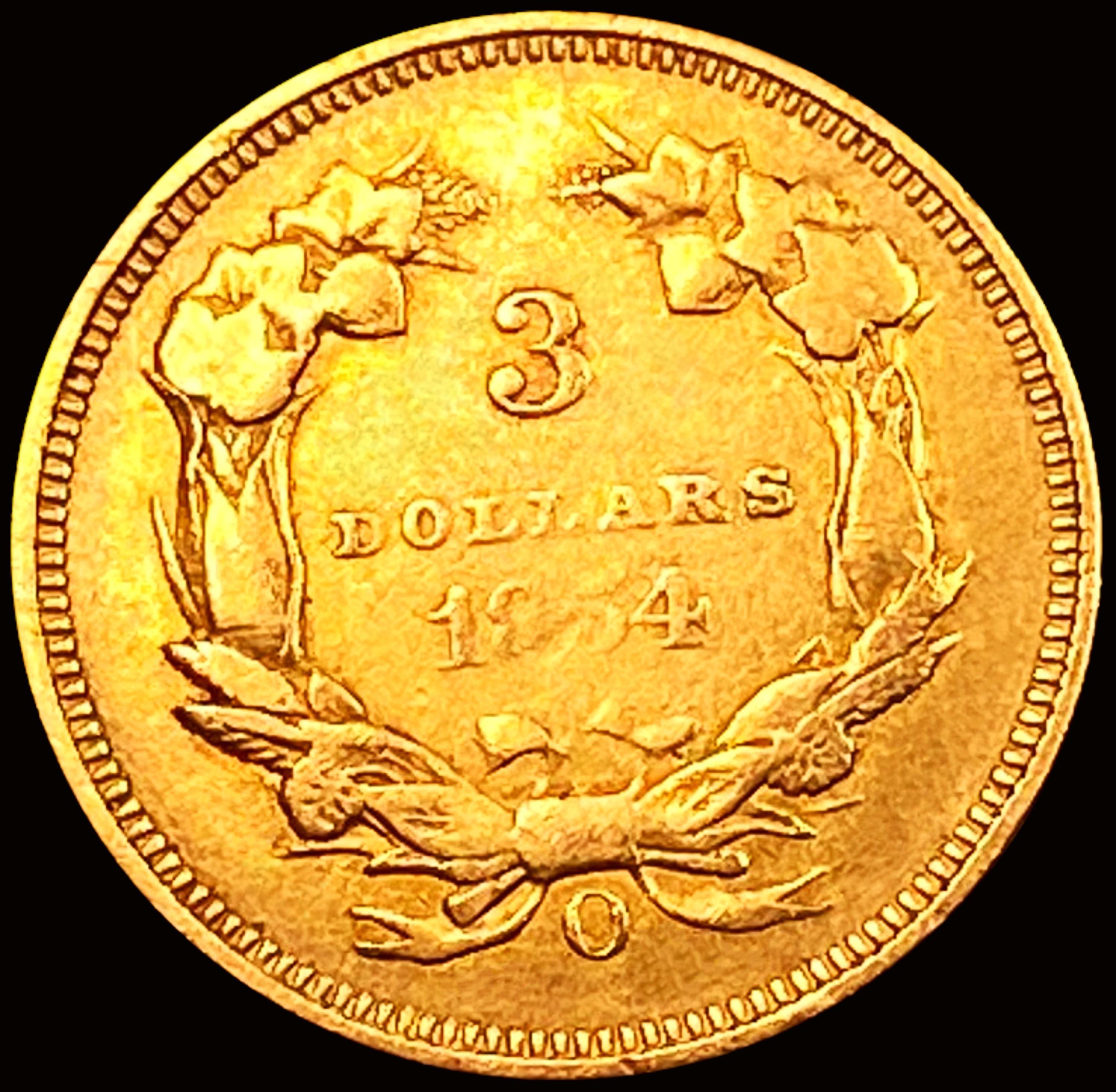 1854-O $3 Gold Piece HIGH GRADE