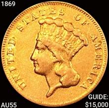 1869 $3 Gold Piece