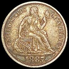 1887 Seated Liberty Dime LIGHTLY CIRCULATED