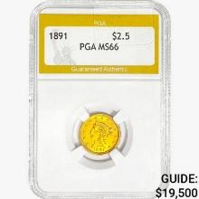 1891 $2.50 Gold Quarter Eagle PGA MS66