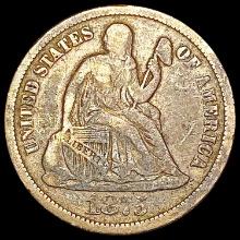 1875-CC Seated Liberty Dime LIGHTLY CIRCULATED