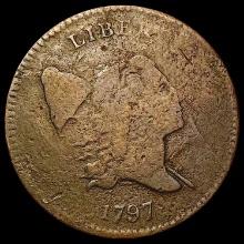 1797 1 Above 1 Liberty Cap Half Cent NICELY CIRCUL
