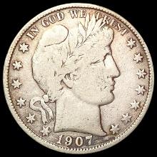 1907-O Barber Half Dollar LIGHTLY CIRCULATED