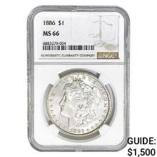 1886 Morgan Silver Dollar NGC MS66