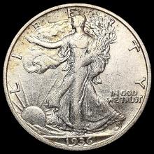 1936-S Walking Liberty Half Dollar CLOSELY UNCIRCU