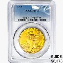 1925 $20 Gold Double Eagle PCGS MS64