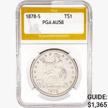 1878-S Silver Trade Dollar PGA AU58