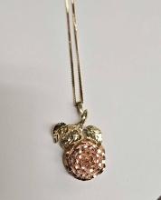 14k Gold Rose Pendant Necklace