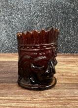 St. Clair Glass Indian Chief Toothpick Holder