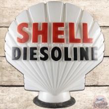 Shell Diesoline OPC Milk Glass Gas Pump Globe