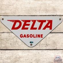 Delta Gasoline SS Porcelain Pump Plate Sign