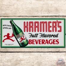 Kramer's Full Flavored Beverages SS Tin Sign w/ Bottle Mt. Carmel PA