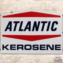 Atlantic Kerosene Die Cut SS Porcelain Gas Pump Plate Sign