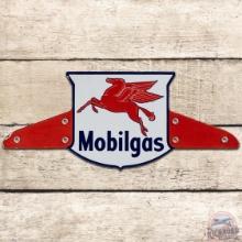 Mobilgas Die Cut SS Porcelain Truck Sign w/ Pegasus