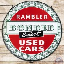 Rambler Bonded Select Used Cars 42" DS Porcelain Sign w/ Ring