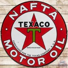 Texaco Nafta Motor Oils 36" DS Porcelain Sign