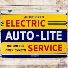 Authorized Electric Auto-Lite Service 36" DS Porcelain Sign