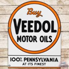 Buy Veedol Motor Oils 100% Pennsylvania DS Porcelain Tombstone Sign