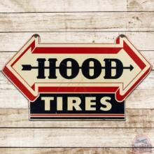 Hood Tires Die Cut DS Tin Sign w/ Arrow