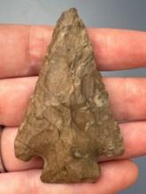 2 1/2" Corner Notch Point, Chert, Found in Susquehanna Valley in PA, Ex: Burley Collection