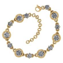 2.61 Ctw SI2/I1 Diamond Ladies Fashion 18K Yellow Gold Tennis Bracelet