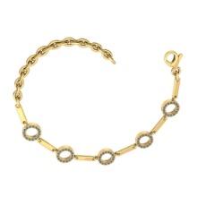 0.37 Ctw SI2/I1 Diamond Ladies Fashion 18K Yellow Gold Tennis Bracelet