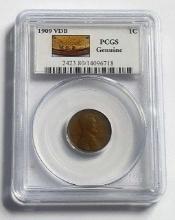 1909 Lincoln Wheat Small Cent VDB PCGS Genuine