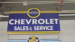 Chevrolet Sales and Service Metal Sign