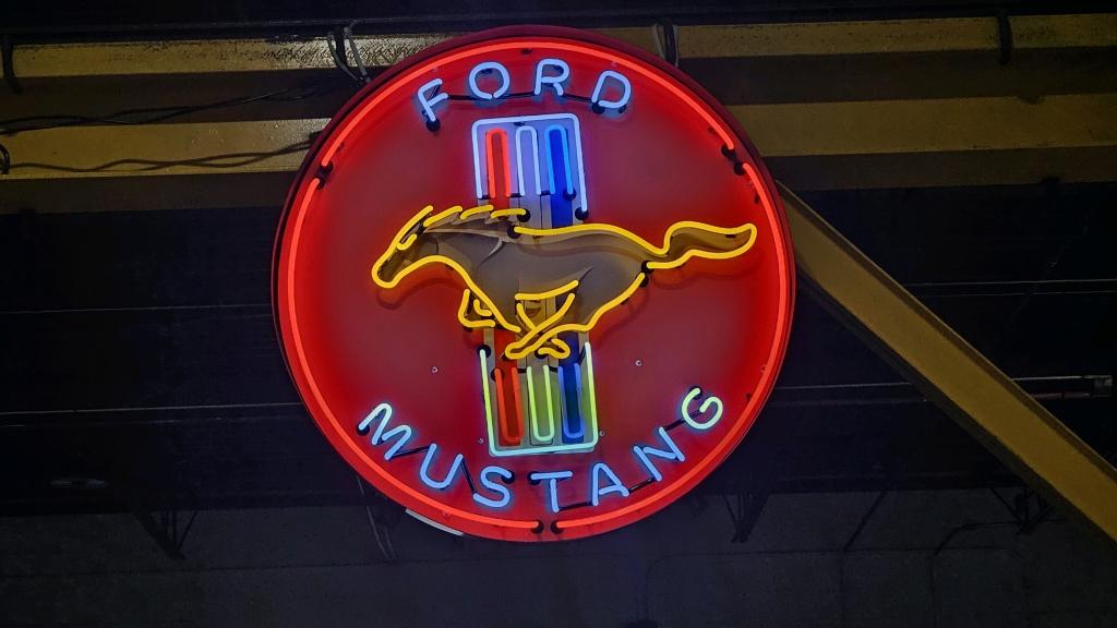 Retro Ford Mustang Neon Sign