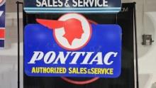 Pontiac Sales and Service Metal Sign