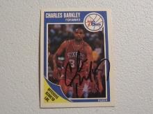 CHARLES BARKLEY SIGNED TRADING CARD WITH COA