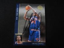 Charles Oakley signed basketball card COA