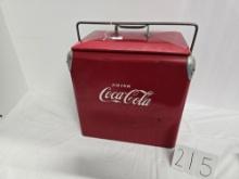 Acton Mfg Cpo Metal Coca Cola Oooler And Lid With Bottle Opener Good Condition