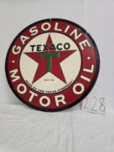 Texaco Gasoline Motor Oil Sign Tin Nos
