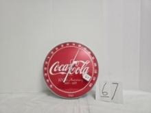 Round Coca-cola 100th Anniversary 1886-1986 Tin Thermometer